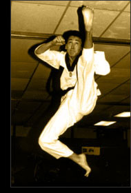 Tae Kwon Do jump front kick